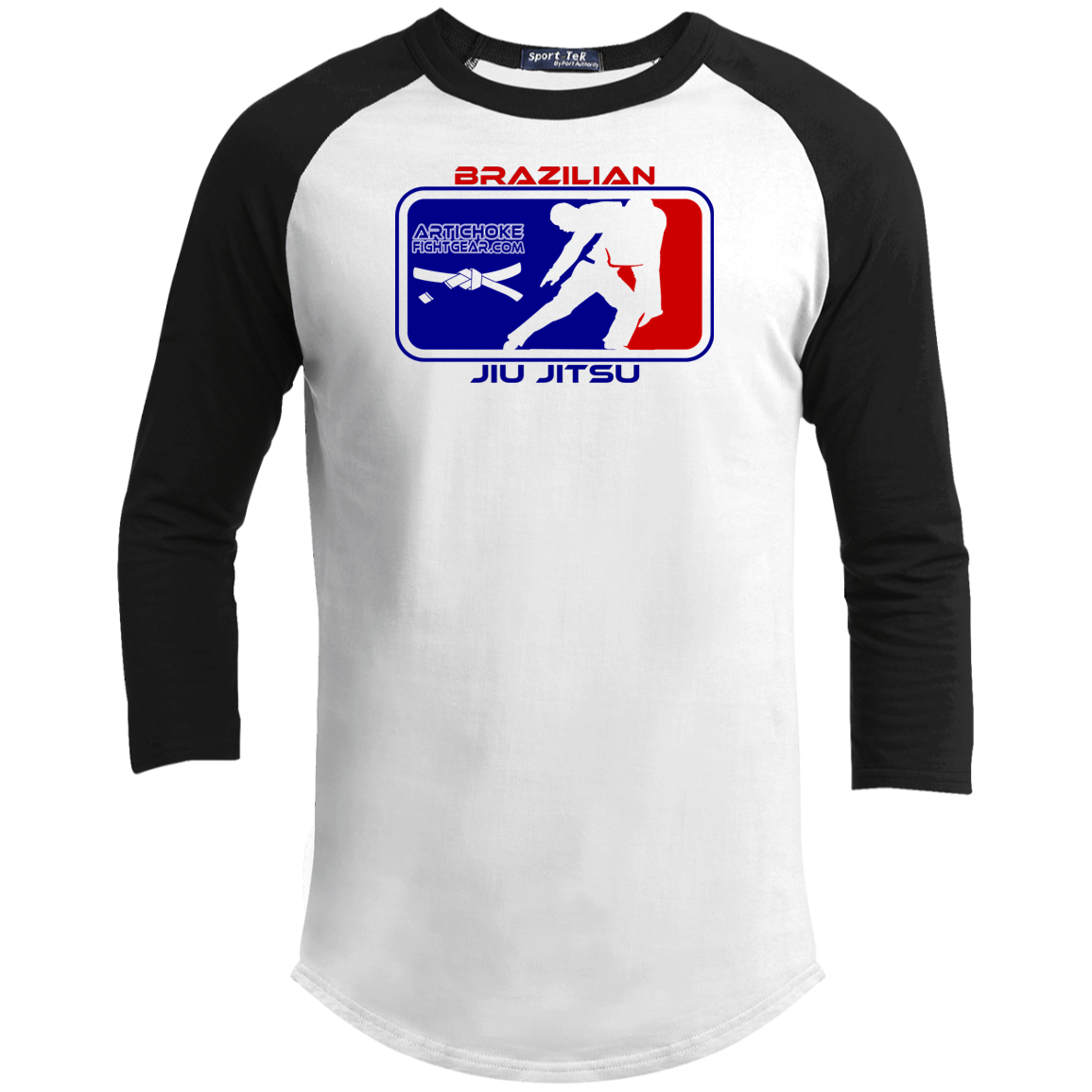Artichoke Fight Gear Custom Design #4. MLB style BJJ. Youth 3/4 Raglan Sleeve Shirt