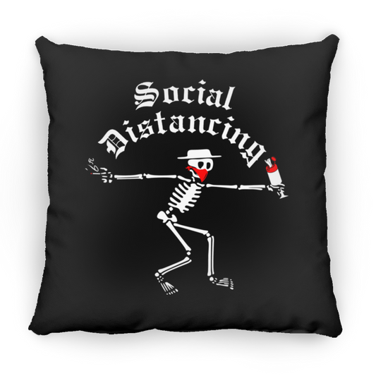 ArtichokeUSA Custom Design. Social Distancing. Social Distortion Parody. Square Pillow 18x18