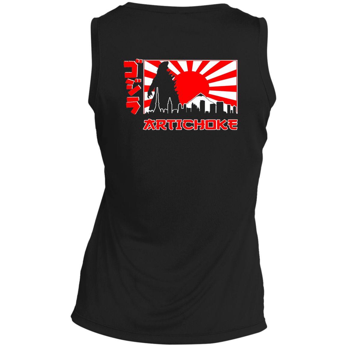 ArtichokeUSA Custom Design. Fan Art Mechagodzilla/Godzilla. Ladies' Sleeveless V-Neck