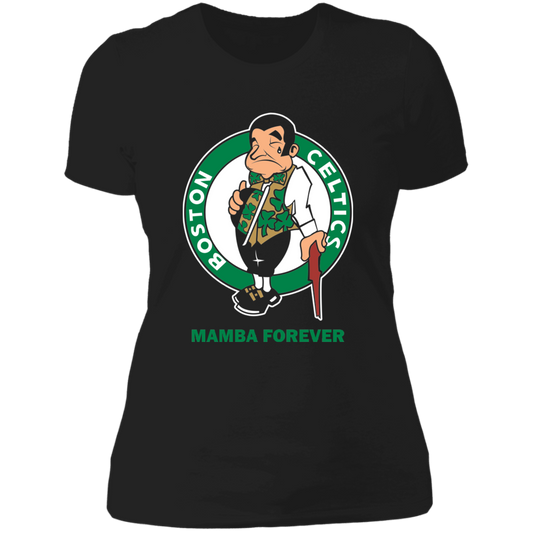 ArtichokeUSA Custom Design. RIP Kobe. Mamba Forever. Celtics / Lakers Fan Art Tribute. Ladies' Boyfriend T-Shirt