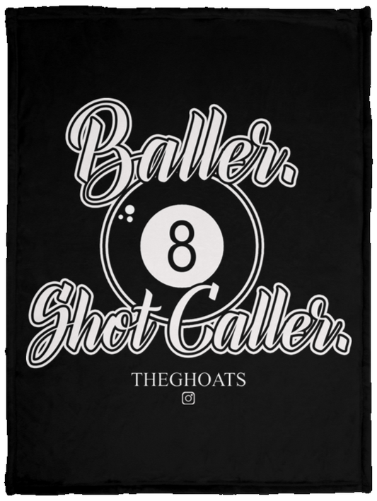 The GHOATS Custom Design #2. Baller. Shot Caller. Fleece Blanket - 30x40