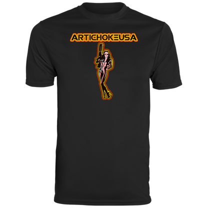 ArtichokeUSA Character and Font design. Let's Create Your Own Team Design Today. Mary Boom Boom. Men's Moisture-Wicking Tee