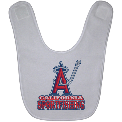 ArtichokeUSA Custom Design #4. California Anglers.California Sportsfishing. Angels of Anaheim from Orange County in California Parody. Baby Bib