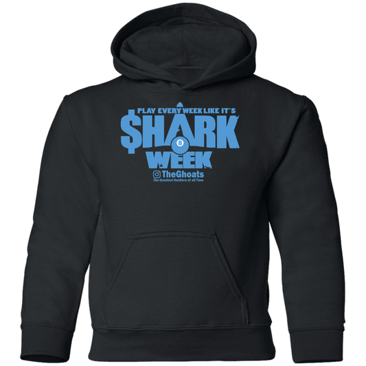 The GHOATS Custom Design. #32. Shark Week. Shark Life. Youth Pullover Hoodie