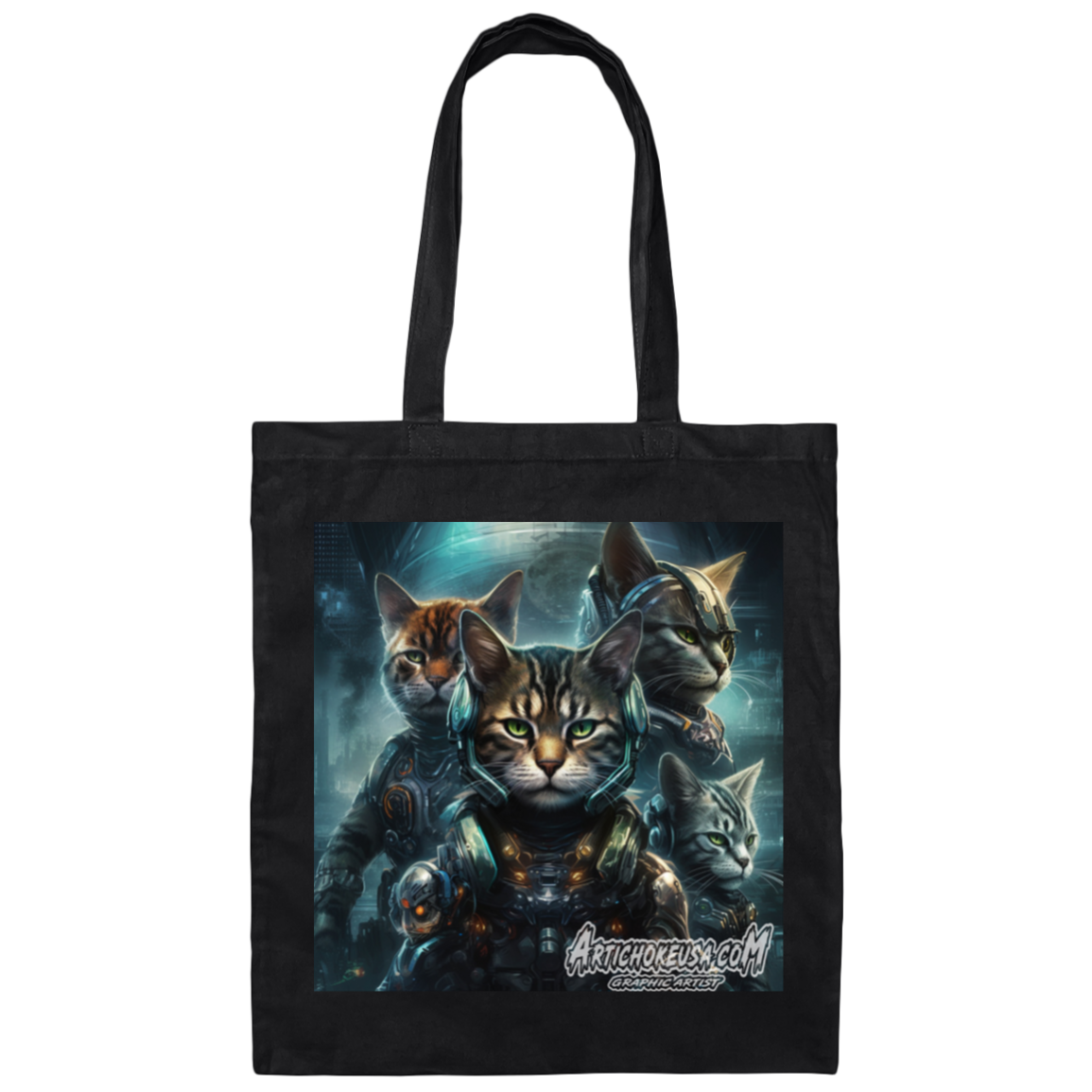 Cats Canvas Tote Bag