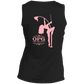 OPG Custom Design #10. Lady on Front / Flag Pole Dancer On Back. Ladies' Sleeveless V-Neck