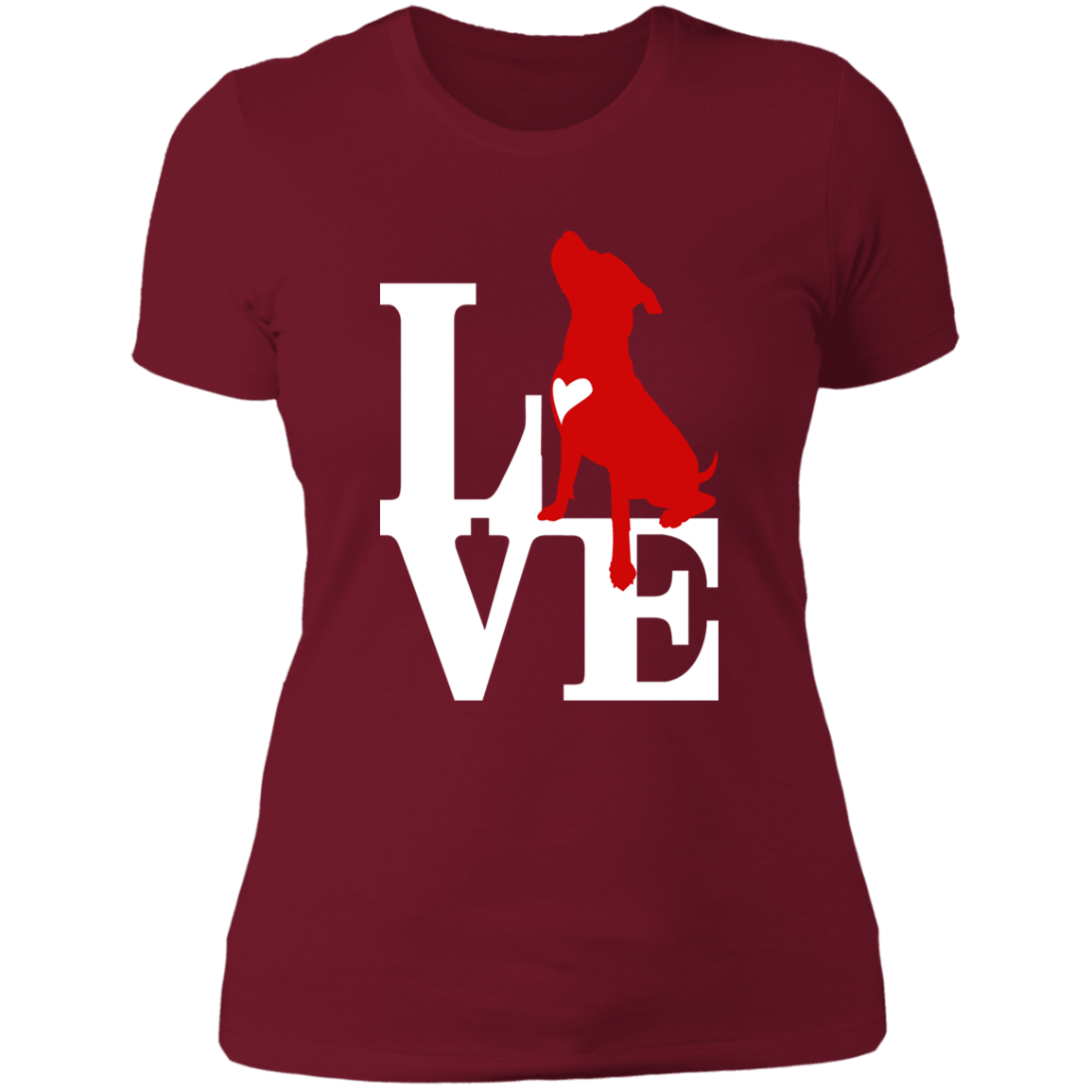 ArtichokeUSA Custom Design. Pitbull Love. Ladies' Boyfriend T-Shirt