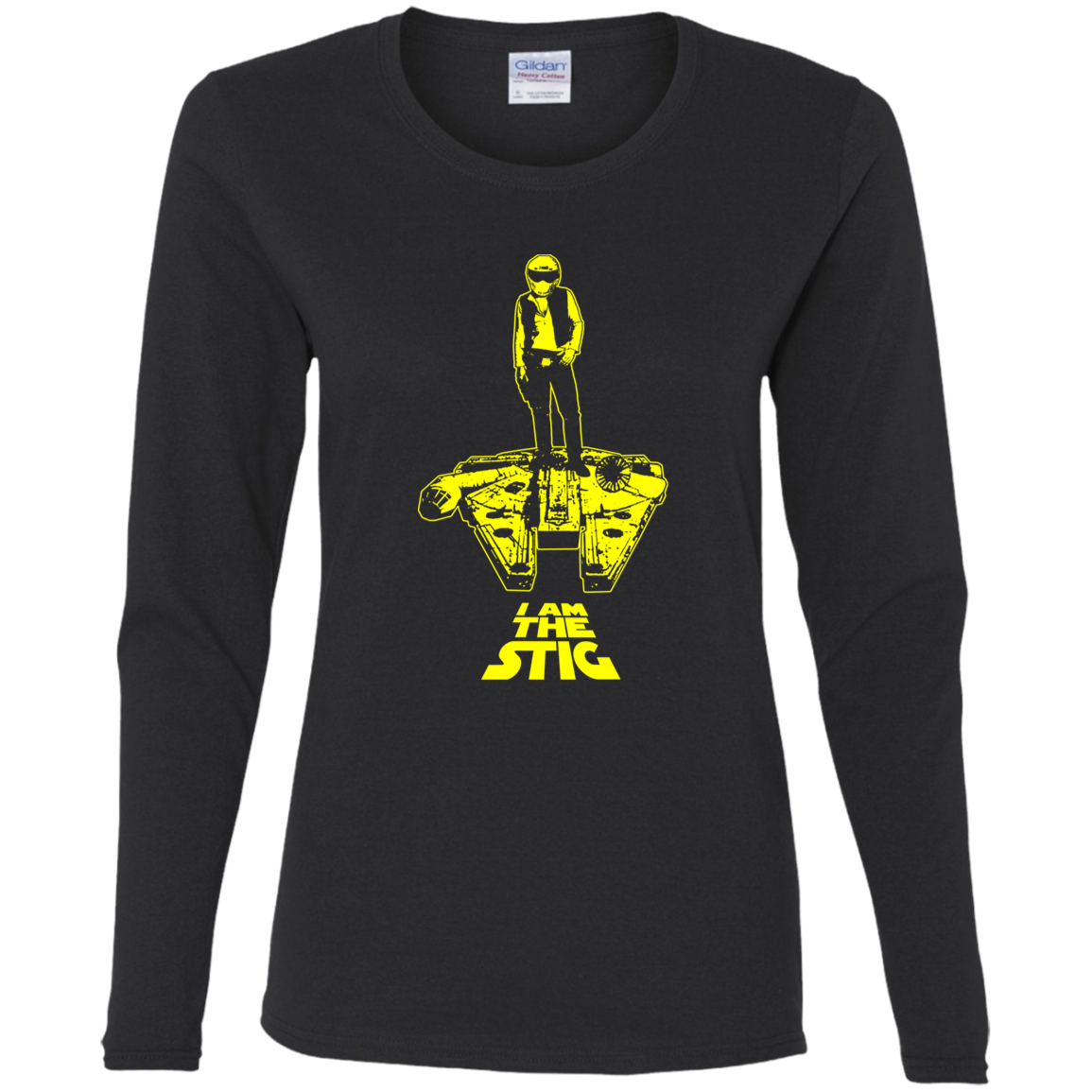 ArtichokeUSA Custom Design. I am the Stig. Han Solo / The Stig Fan Art. Ladies' Cotton LS T-Shirt