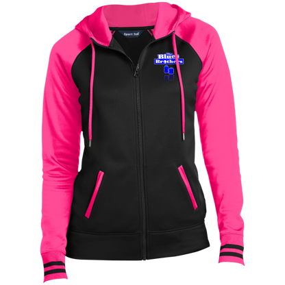 OPG Custom Design #3. Blue Tees Blues Brothers Fan Art. Ladies' Sport-Wick® Full-Zip Hooded Jacket