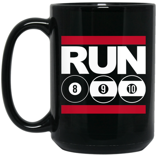 The GHOATS Custom Design. #29 run 8 9 10 ball. 15 oz. Black Mug