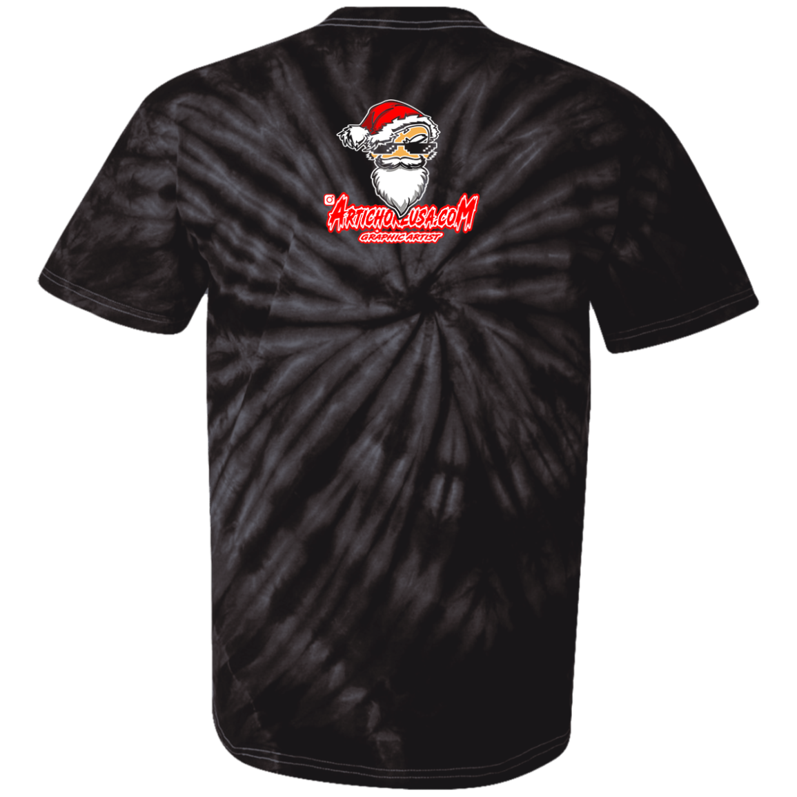 santa and hos front CD100Y Youth Tie Dye T-Shirt