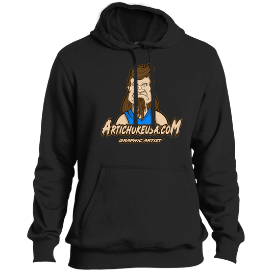 ArtichokeUSA Character and Font design. Let's Create Your Own Team Design Today. Mullet Mike. Tall Pullover Hoodie