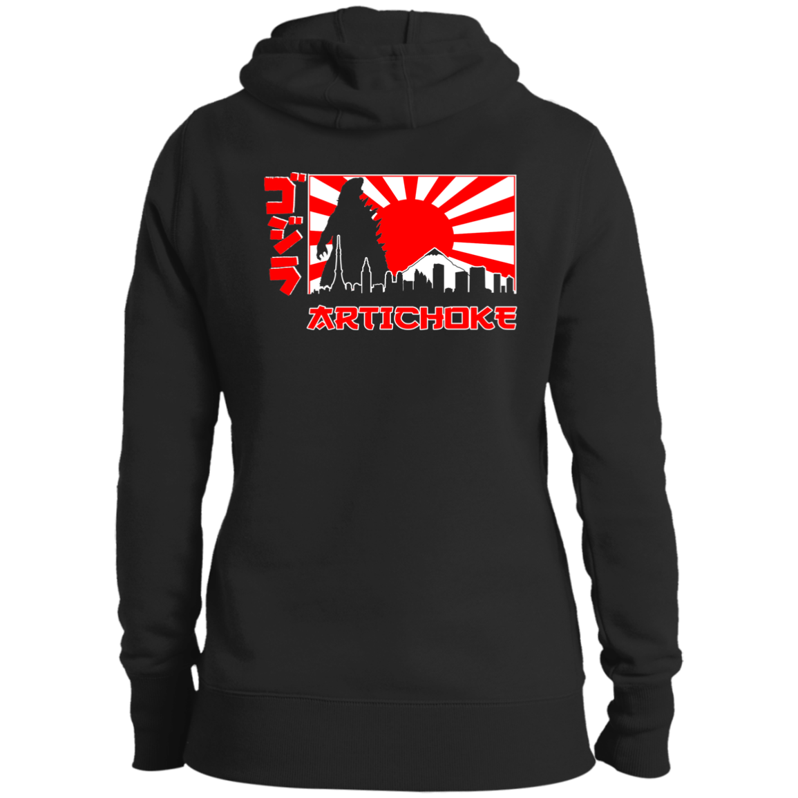 ArtichokeUSA Custom Design. Fan Art Mechagodzilla/Godzilla. Ladies' Pullover Hooded Sweatshirt