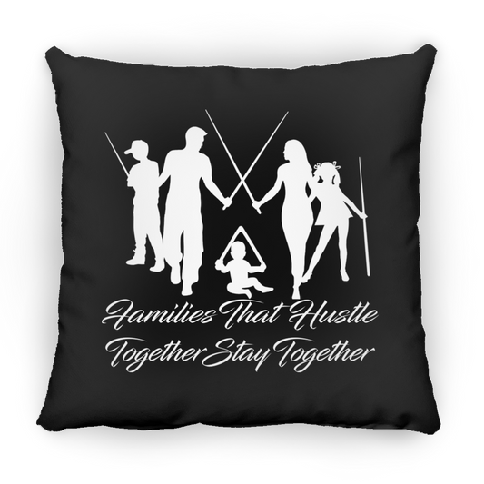 The GHOATS Custom Design. #11 Families That Hustle Together, Stay Together. Large Square Pillow