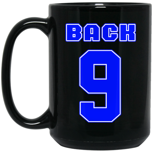 OPG Custom Design #17. Back 9. 15 oz. Black Mug