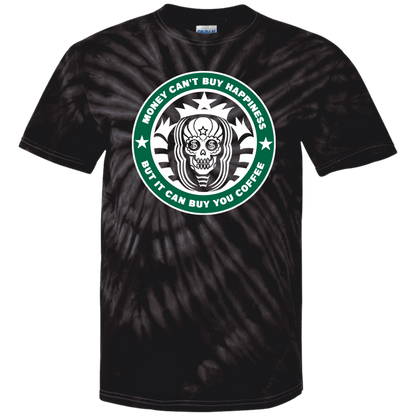 ArtichokeUSA Custom Design. Money Can't Buy Happiness But It Can Buy You Coffee. 100% Cotton Tie Dye T-Shirt