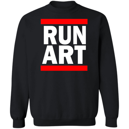 ArtichokeUSA Custom Design. RUN ART.  RUN DMC Parody. Crewneck Pullover Sweatshirt