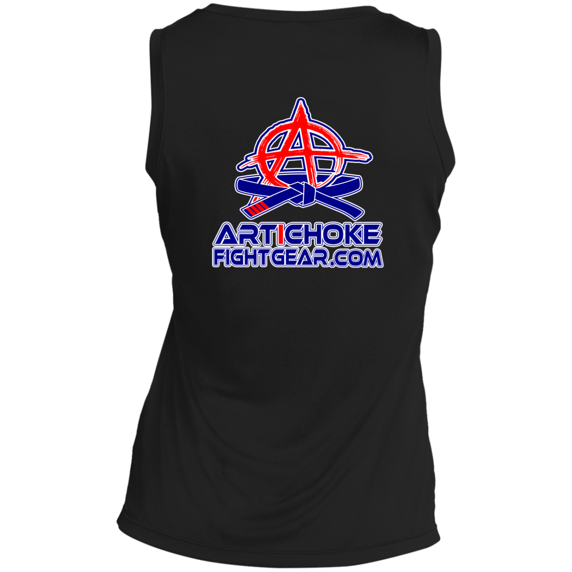 Artichoke Fight Gear Custom Design #4. MLB style BJJ. Ladies' Sleeveless V-Neck Performance Tee
