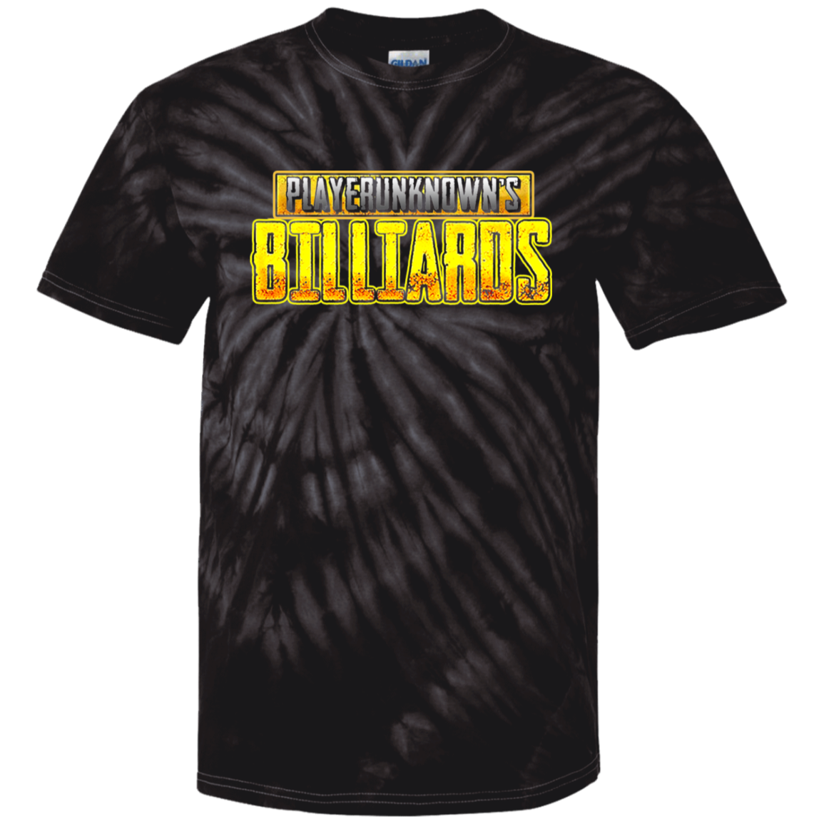 The GHOATS Custom Design. #27 PlayerUnknown's Billiards. PUBG Parody. 100% Cotton Tie Dye T-Shirt