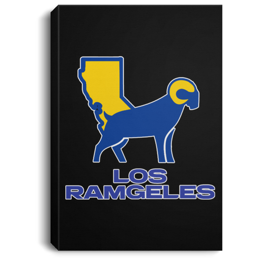 ArtichokeUSA Custom Design. Los Ramgeles. Fan Art. Portrait Canvas .75in Frame