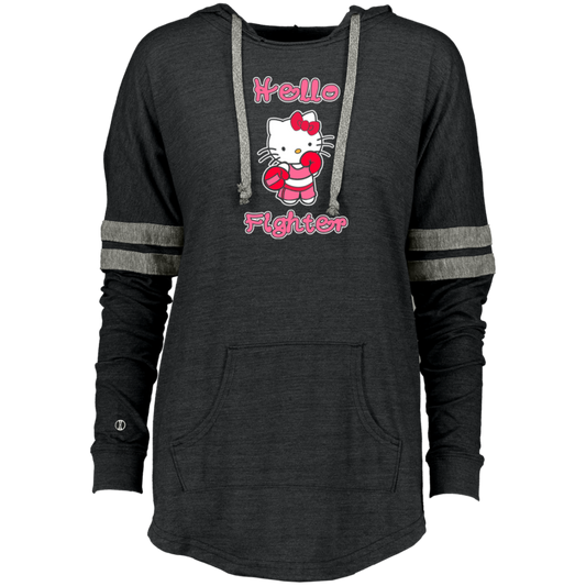 Artichoke Fight Gear Custom Design #13. Hello Fighter. Hello Kitty Parody Fan Art. MMA. Ladies Low Key Hoodie