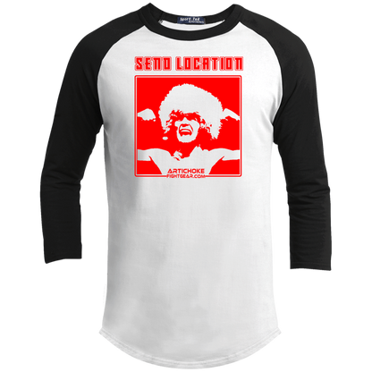 Artichoke Fight Gear Custom Design #17. SEND LOCATION. Youth 3/4 Raglan Sleeve Shirt