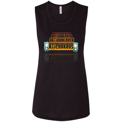 ArtichokeUSA Characters and Fonts. "Shelly" Let’s Create Your Own Design Today. Ladies' Flowy Muscle Tank