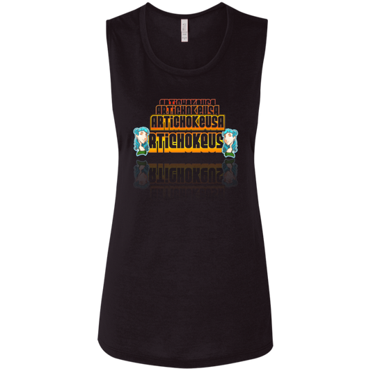 ArtichokeUSA Characters and Fonts. "Shelly" Let’s Create Your Own Design Today. Ladies' Flowy Muscle Tank