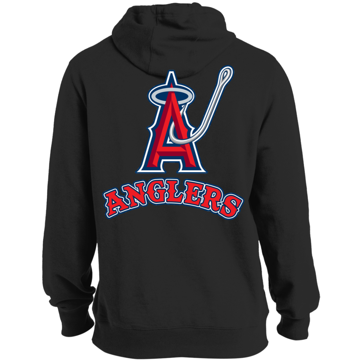 ArtichokeUSA Custom Design. Anglers. Southern California Sports Fishing. Los Angeles Angels Parody. Tall Pullover Hoodie