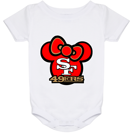 ArtichokeUSA Custom Design #51. Hello 49ers. SF 49ers/Hello Kitty Parody. TV Sports.  Baby Onesie 24 Month