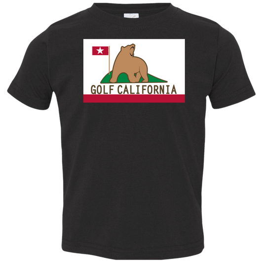 OPG Custom Design #14. Golf California. California State Flag. Toddlers' Cotton T-Shirt