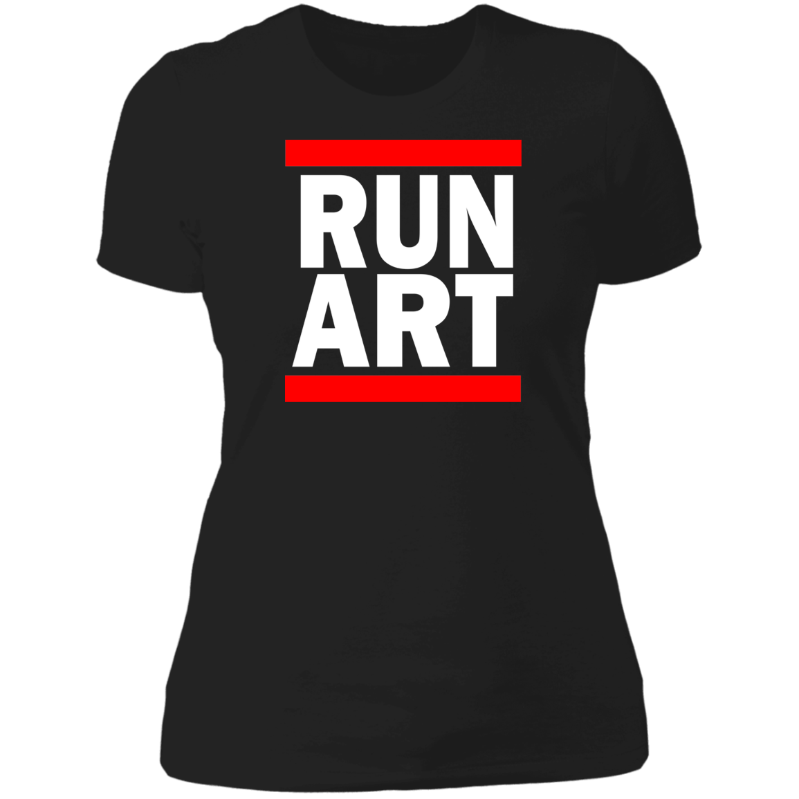 ArtichokeUSA Custom Design. RUN ART.  RUN DMC Parody. Ladies' Boyfriend T-Shirt