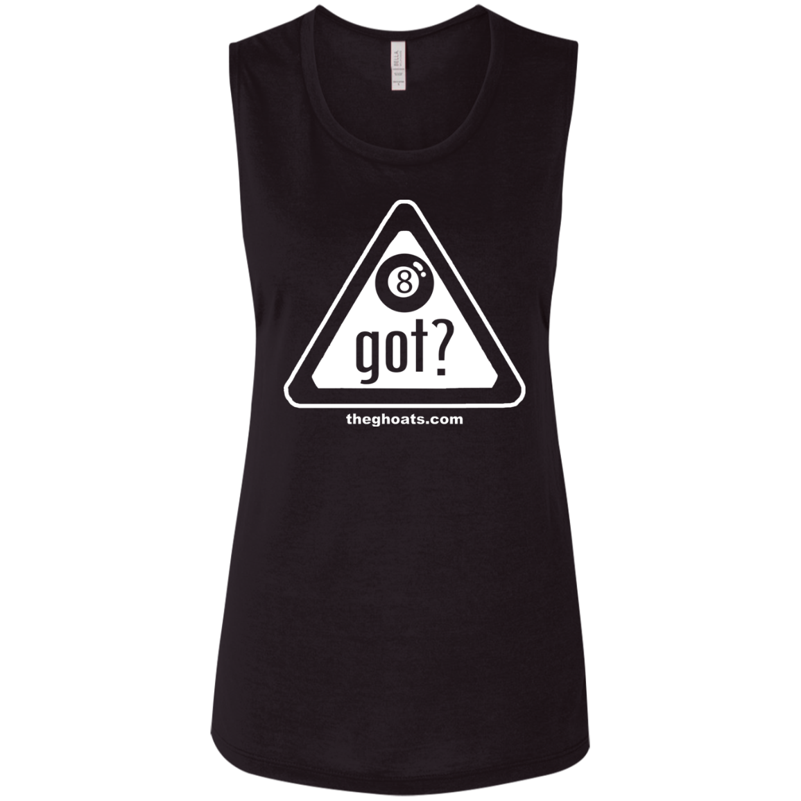 The GHOATS Custom Design. #40 Got Game? / Guess Not. Ladies' Flowy Muscle Tank