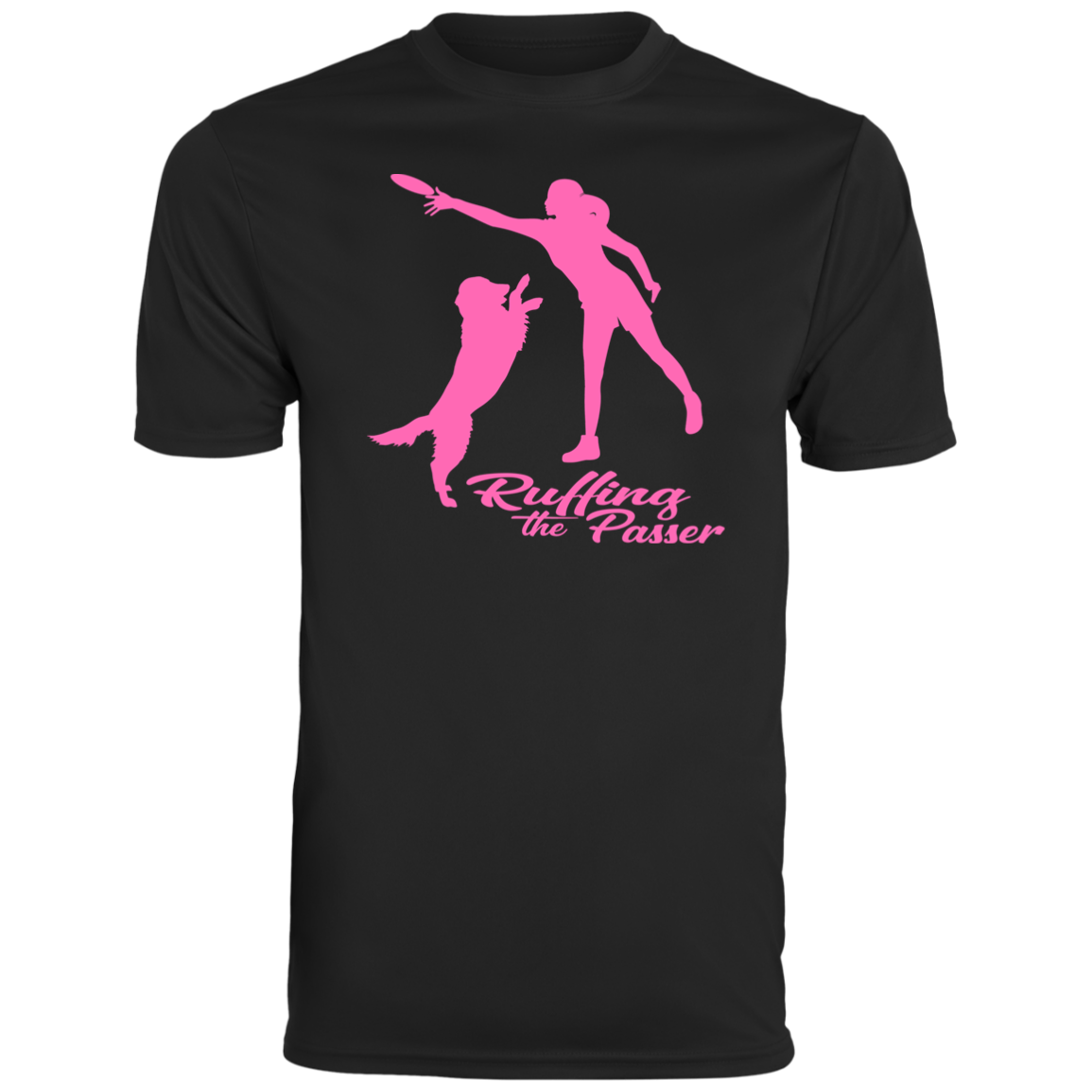 ArtichokeUSA Custom Design. Ruffing the Passer. Labrador Edition. Female Version. Moisture-Wicking Tee