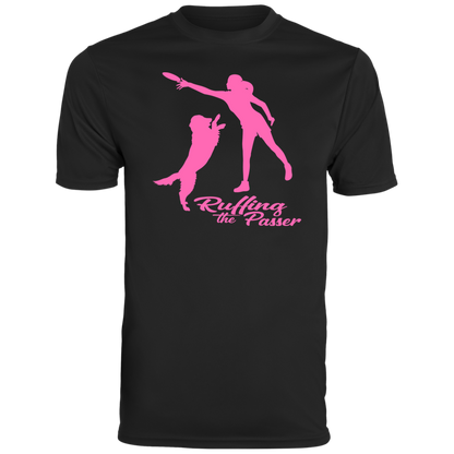 ArtichokeUSA Custom Design. Ruffing the Passer. Labrador Edition. Female Version. Moisture-Wicking Tee