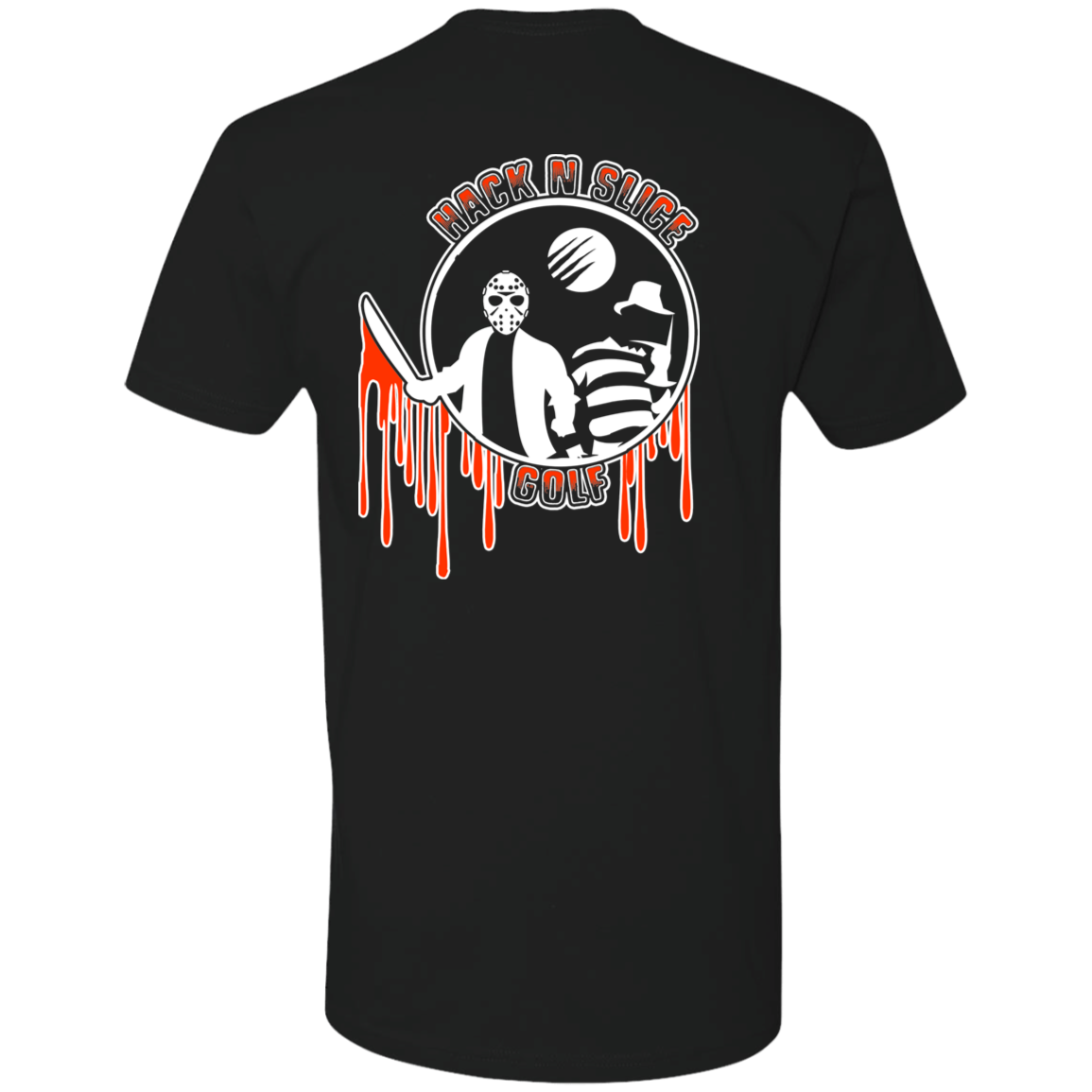 OPG Custom Design #23. Hack N Slice Golf. Freddy and Jason Fan Art. Premium Short Sleeve T-Shirt