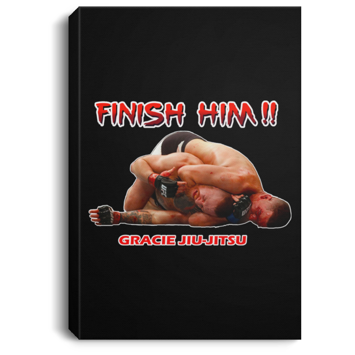 Artichoke Fight Gear Custom Design #8. Finish Him! Portrait Canvas .75in Frame
