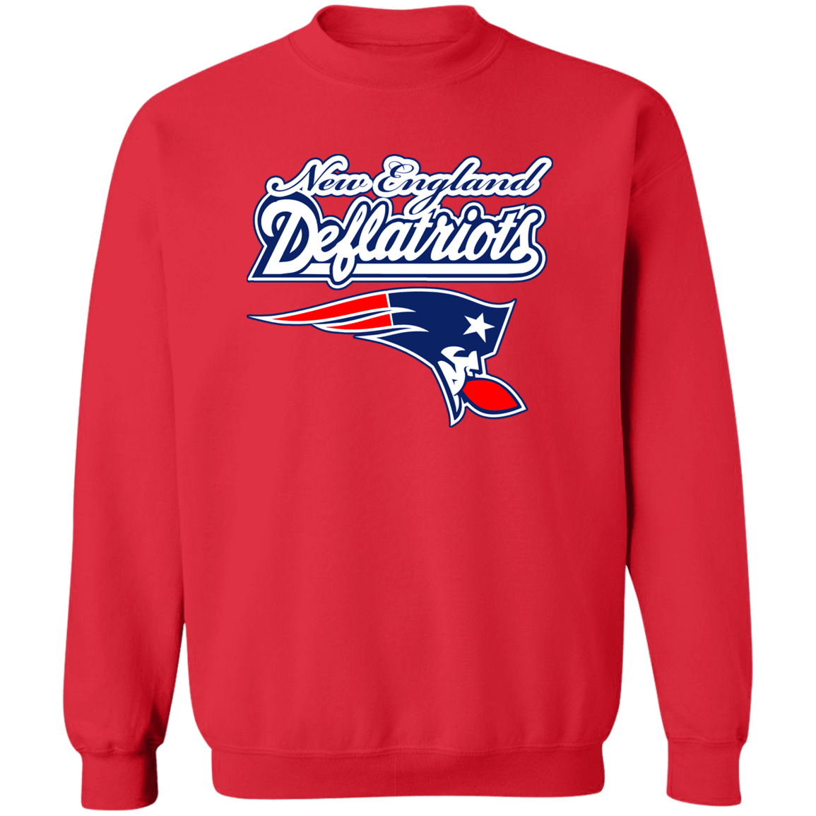 ArtichokeUSA Custom Design. New England Deflatriots. New England Patriots Parody. Crewneck Pullover Sweatshirt