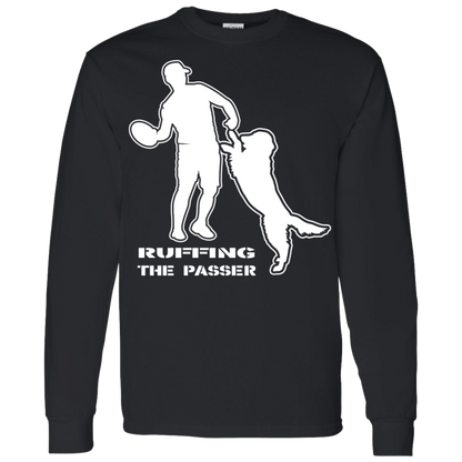 ArtichokeUSA Custom Design. Ruffing the Passer. Golden Lab Edition. LS T-Shirt 5.3 oz.