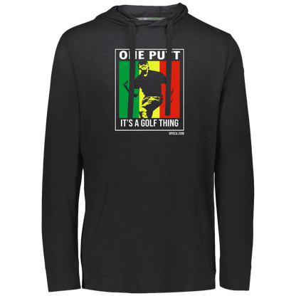 OPG Custom Design #22. One Putt / One Love Parody with Fan Art. Male Edition. Eco Triblend T-Shirt Hoodie