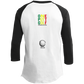 OPG Custom Design #22. One Putt / One Love Parody with Fan Art. Male Edition. Youth 3/4 Raglan Sleeve Shirt