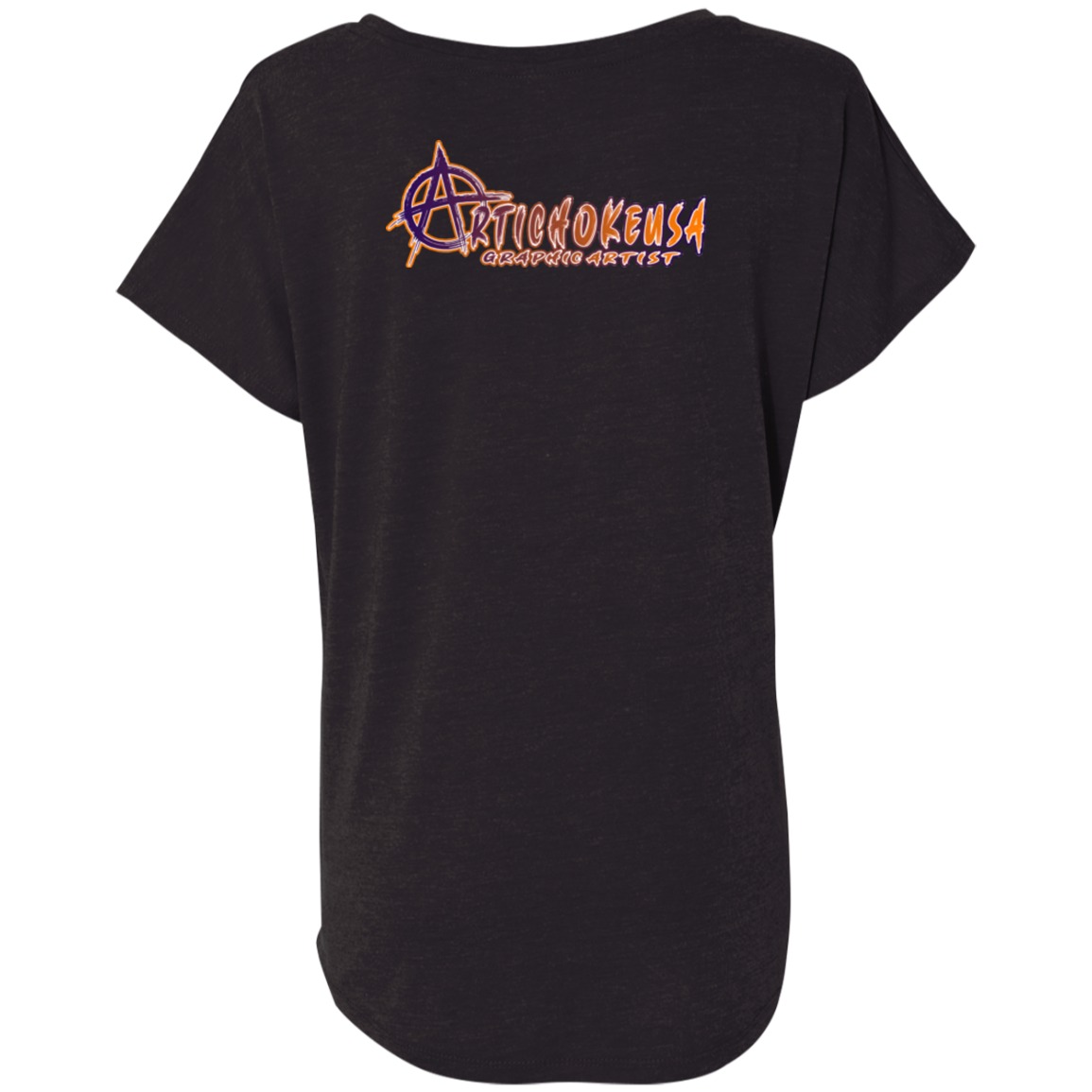 ArtichokeUSA Character and Font design. Let's Create Your Own Team Design Today. Arthur. Ladies' Triblend Dolman Sleeve