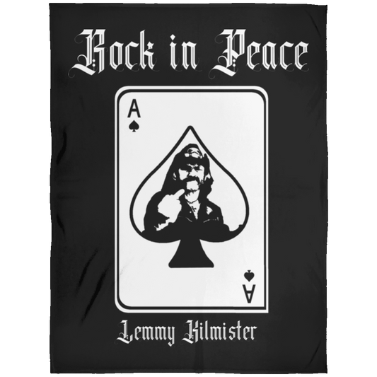 ArtichokeUSA Custom Design. Lemmy Kilmister "Ace of Spades" Tribute Fan Art Version 2 of 2. Fleece Blanket 60x80