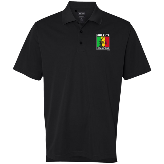 OPG Custom Design #22. One Putt / One Love Parody with Fan Art. Female Edition. Adidas Golf ClimaLite® Polo