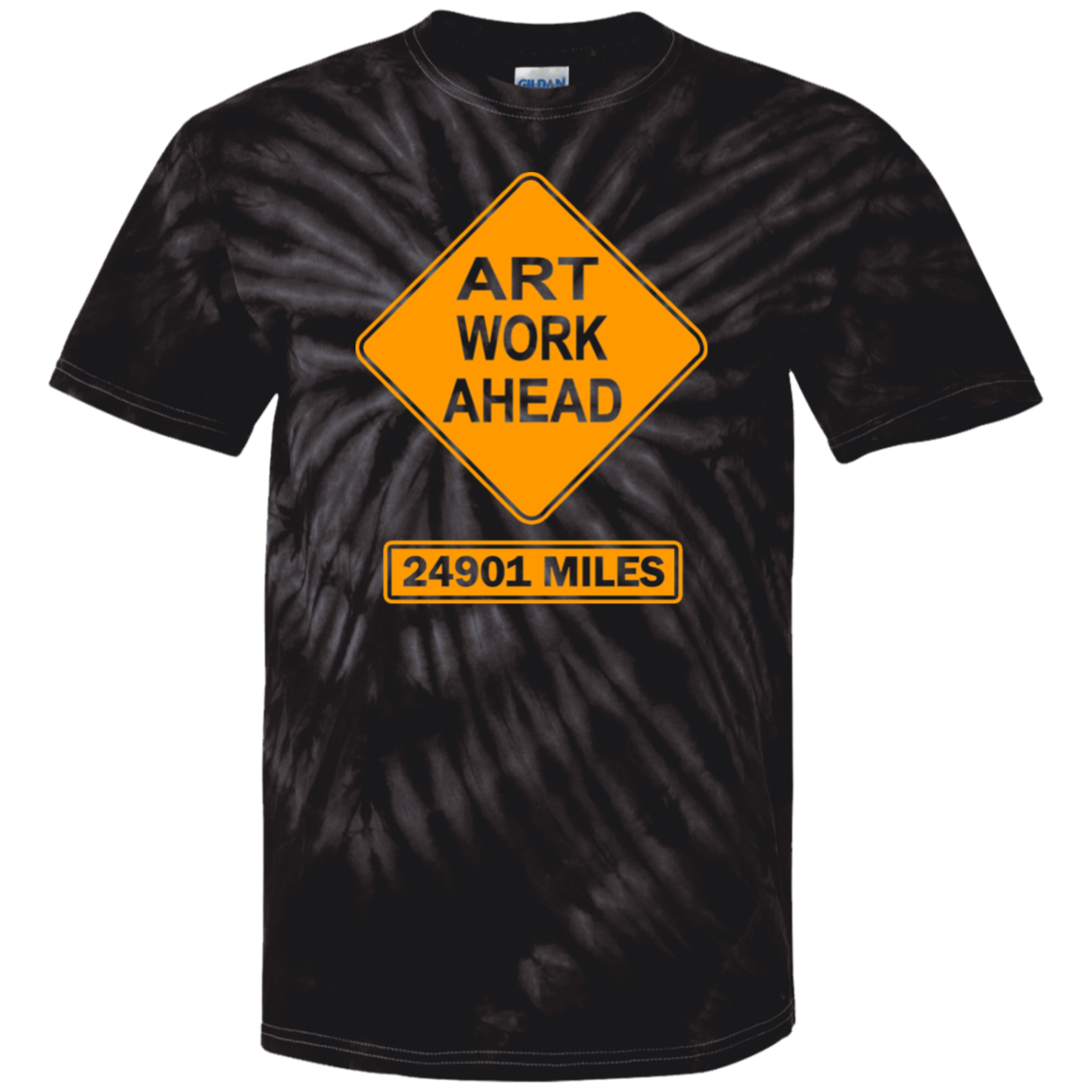 ArtichokeUSA Custom Design. Art Work Ahead. 24,901 Miles (Miles Around the Earth). 100% Cotton Tie Dye T-Shirt