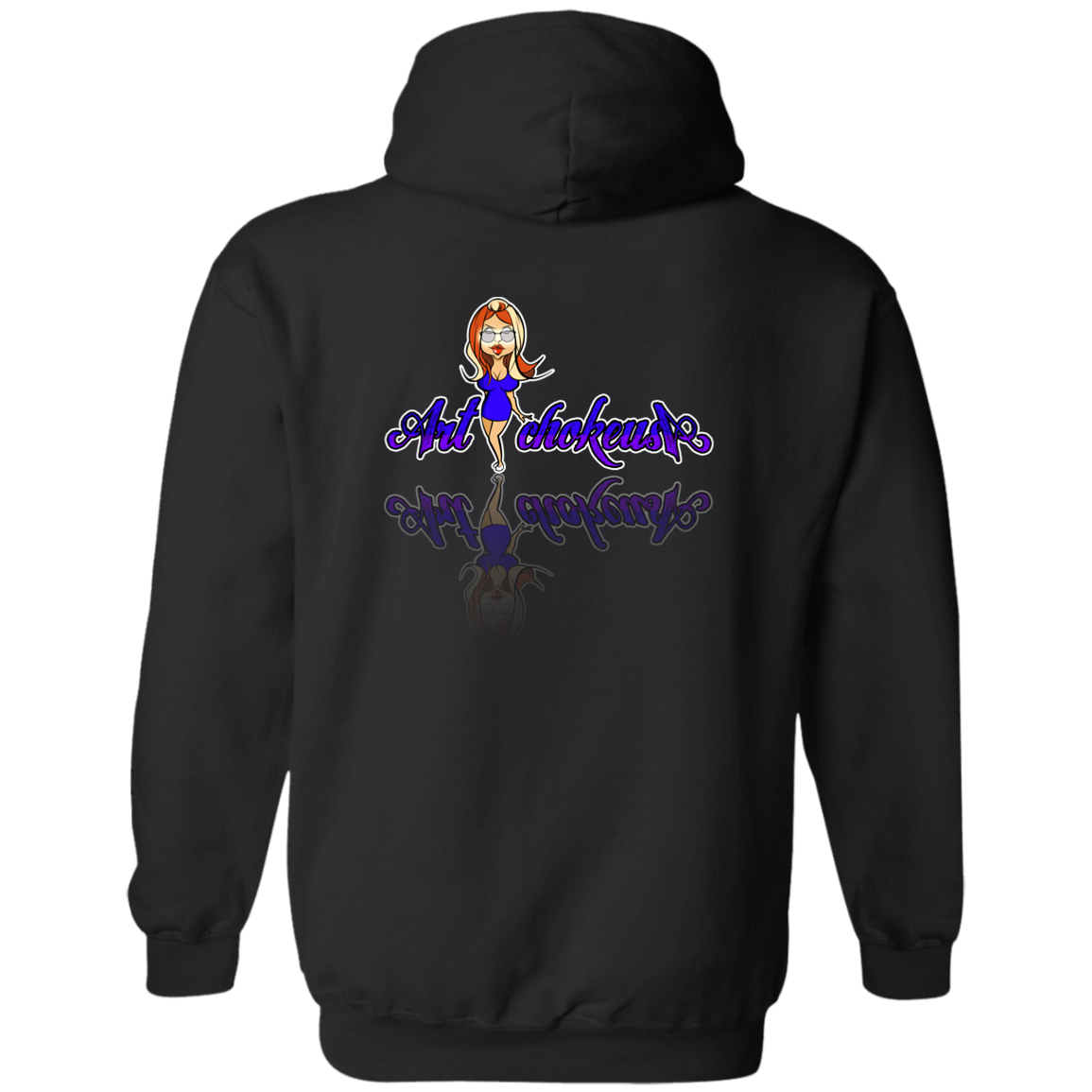 ArtichokeUSA Character and Font Design. Let’s Create Your Own Design Today. Blue Girl. Zip Up Hooded Sweatshirt