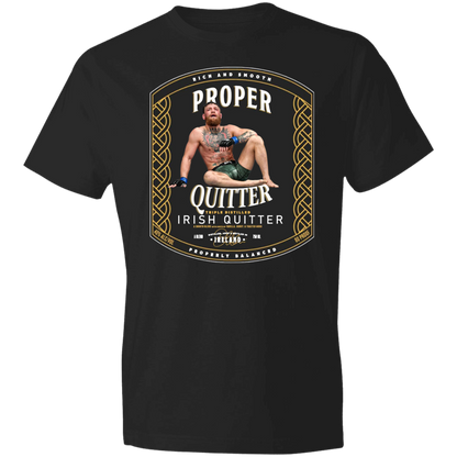 Artichoke Fight Gear Custom Design #15. Proper Quitter. Pre-Shrunk 100% Combed Ringspun Cotton T-Shirt
