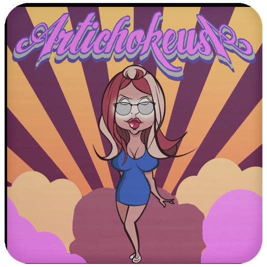 ArtichokeUSA Character and Font Design. Let’s Create Your Own Design Today. Blue Girl. Coaster