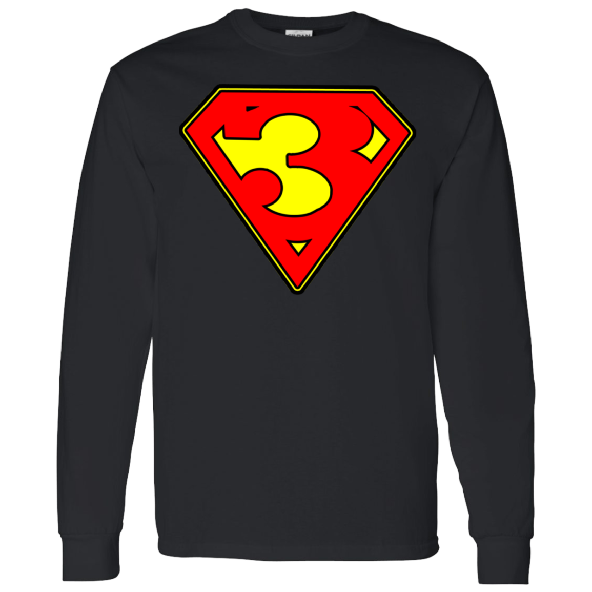 The GHOATS Custom Design. #38 Super 3. APA League. LS T-Shirt 5.3 oz.