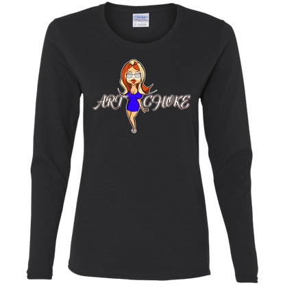 ArtichokeUSA Character and Font Design #2. Friends and Fam. Let’s Create Your Own Design Today.Ladies' Cotton LS T-Shirt